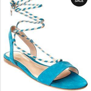 Gianvito Rossi Roxy Suede Blue Sandal